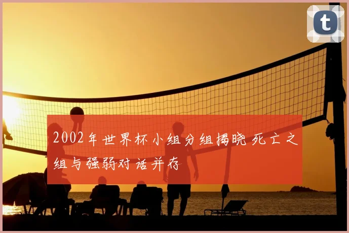 2002年世界杯小组分组揭晓 死亡之组与强弱对话并存